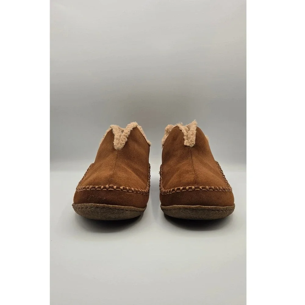 Sorel Manawan II Men's Slippers Size 11 Brown Suede Fleece Moccasin Slip On